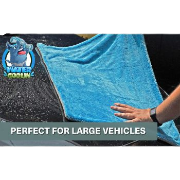 WATER GOBLIN DRYING TOWEL – 20"X30" - EXTRA LARGE, SUPER ABSORBENT, STREAK-FREE, LINT-FREE MICROFIBER